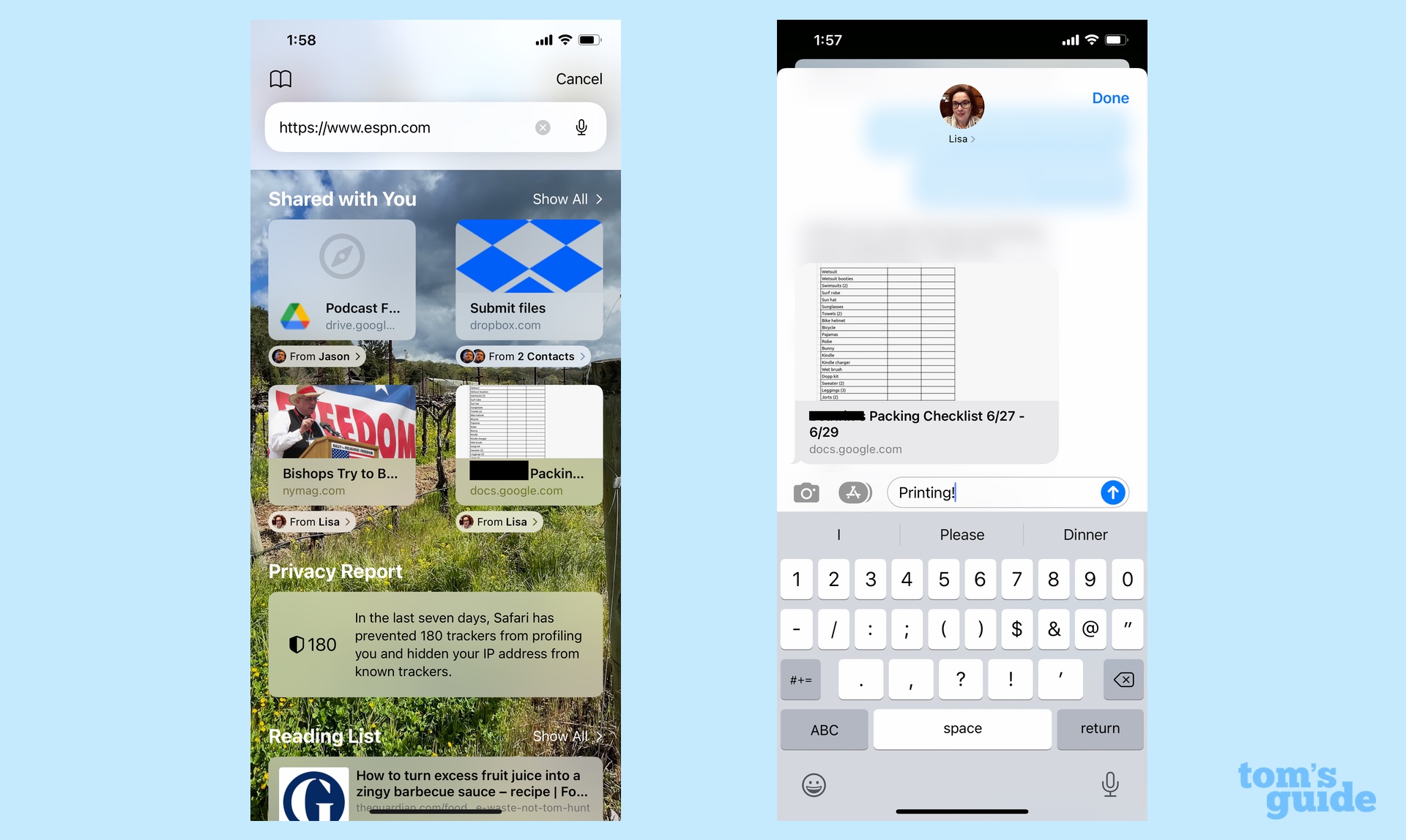 Comparte iOS 15 Safari contigo
